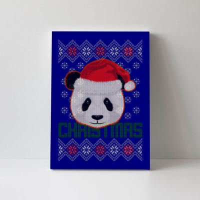 Cute Santa Panda Ugly Christmas Sweater Canvas