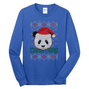 Cute Santa Panda Ugly Christmas Sweater Tall Long Sleeve T-Shirt