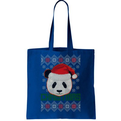 Cute Santa Panda Ugly Christmas Sweater Tote Bag