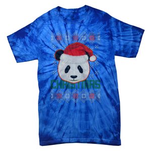 Cute Santa Panda Ugly Christmas Sweater Tie-Dye T-Shirt