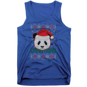 Cute Santa Panda Ugly Christmas Sweater Tank Top