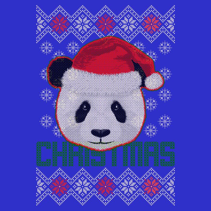 Cute Santa Panda Ugly Christmas Sweater Visor