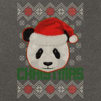 Cute Santa Panda Ugly Christmas Sweater Cotton Canvas Backpack
