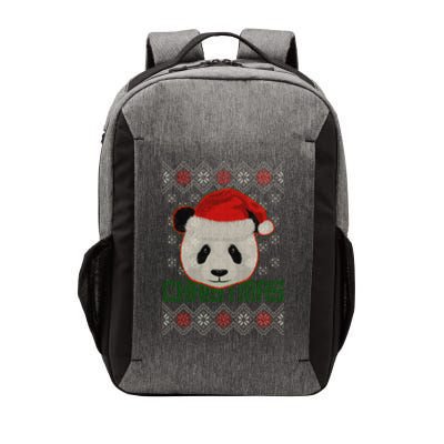 Cute Santa Panda Ugly Christmas Sweater Vector Backpack