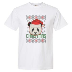 Cute Santa Panda Ugly Christmas Sweater Garment-Dyed Heavyweight T-Shirt