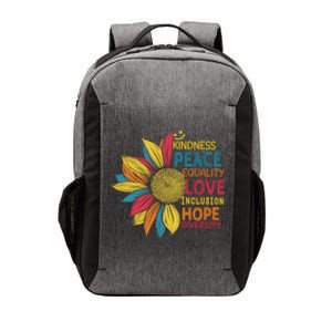 Colorful Sunflower Peace Love Inclusion Equality Diversity Gift Vector Backpack