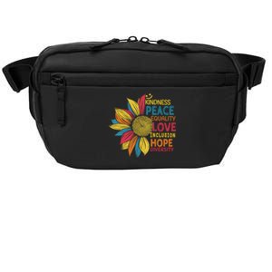 Colorful Sunflower Peace Love Inclusion Equality Diversity Gift Crossbody Pack