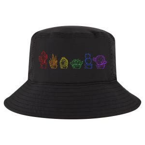 Cactus Succulent Pride Rainbow Plant Lover Subtle Lgbt Gay Cool Comfort Performance Bucket Hat