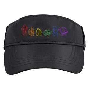 Cactus Succulent Pride Rainbow Plant Lover Subtle Lgbt Gay Adult Drive Performance Visor