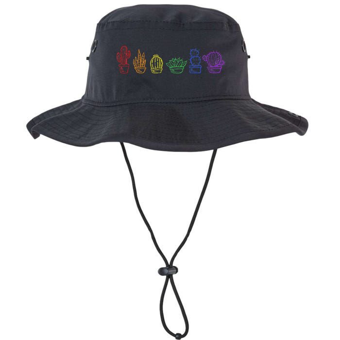 Cactus Succulent Pride Rainbow Plant Lover Subtle Lgbt Gay Legacy Cool Fit Booney Bucket Hat