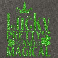 Cute St Patricks Day Lucky Pretty and Magical Cotton Canvas Backpack