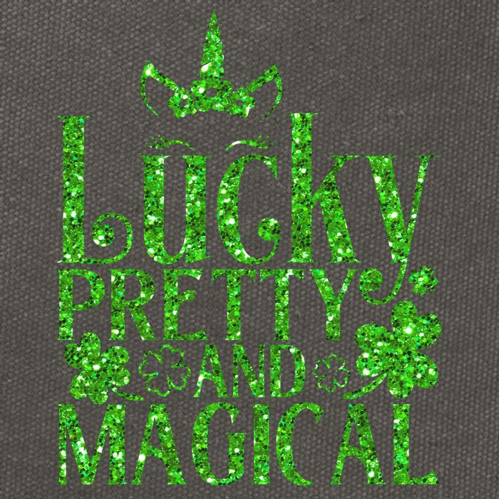 Cute St Patricks Day Lucky Pretty and Magical Cotton Canvas Backpack