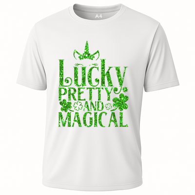 Cute St Patricks Day Lucky Pretty and Magical Performance Shirt