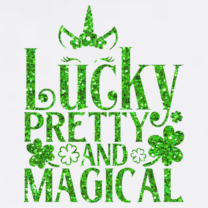 Cute St Patricks Day Lucky Pretty and Magical Long Sleeve Shirt