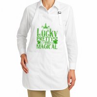 Cute St Patricks Day Lucky Pretty and Magical Apron
