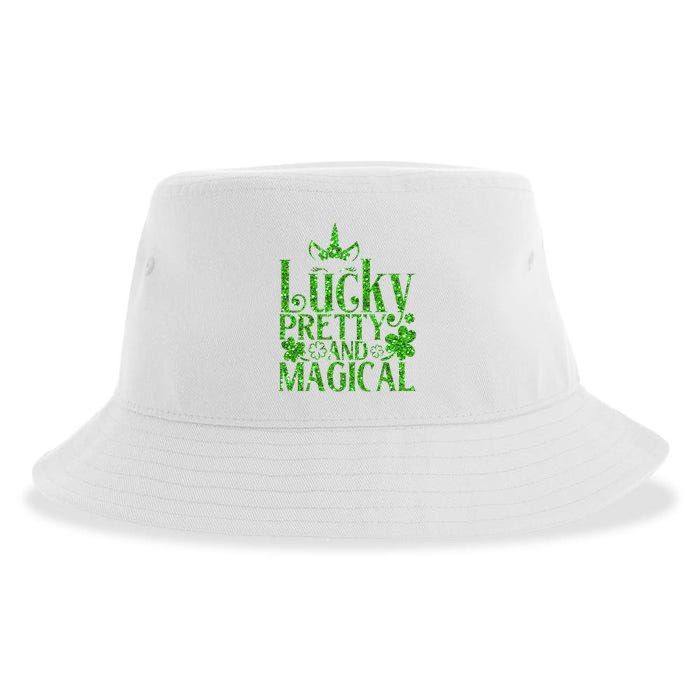 Cute St Patricks Day Lucky Pretty and Magical Sustainable Bucket Hat