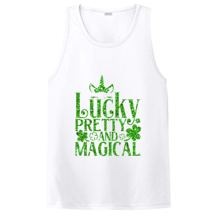 Cute St Patricks Day Lucky Pretty and Magical PosiCharge Competitor Tank