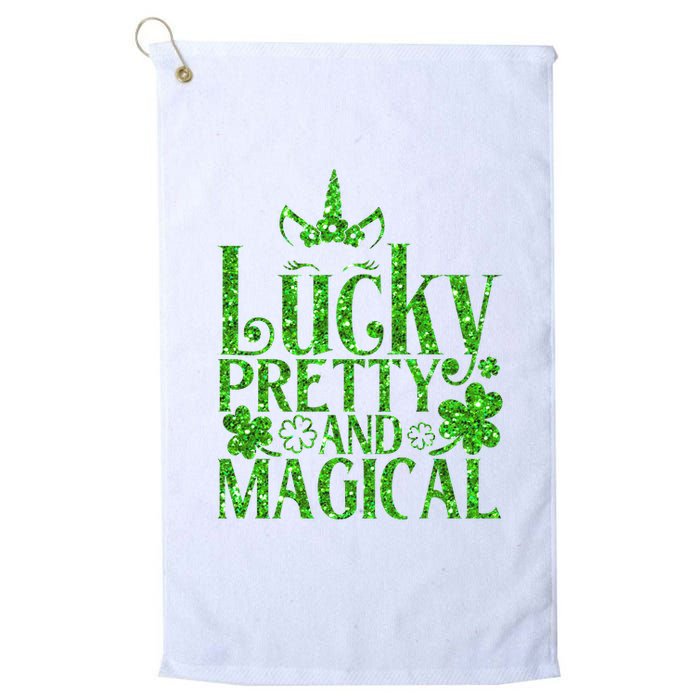 Cute St Patricks Day Lucky Pretty and Magical Golf Towel
