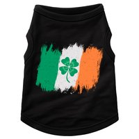 Cool St Patrick's Day Painted Distressed Irish Shamrock Flag Doggie Tank