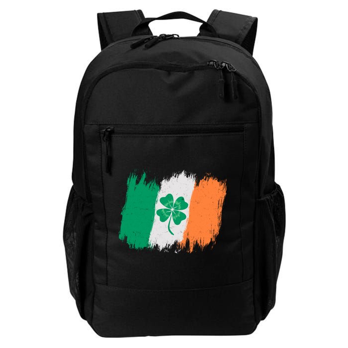Cool St Patrick's Day Painted Distressed Irish Shamrock Flag Daily Commute Backpack
