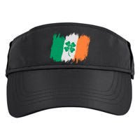 Cool St Patrick's Day Painted Distressed Irish Shamrock Flag Adult Drive Performance Visor