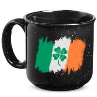 Cool St Patrick's Day Painted Distressed Irish Shamrock Flag 15oz Campfire Ceramic Mug