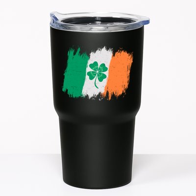 Cool St Patrick's Day Painted Distressed Irish Shamrock Flag Tumbler