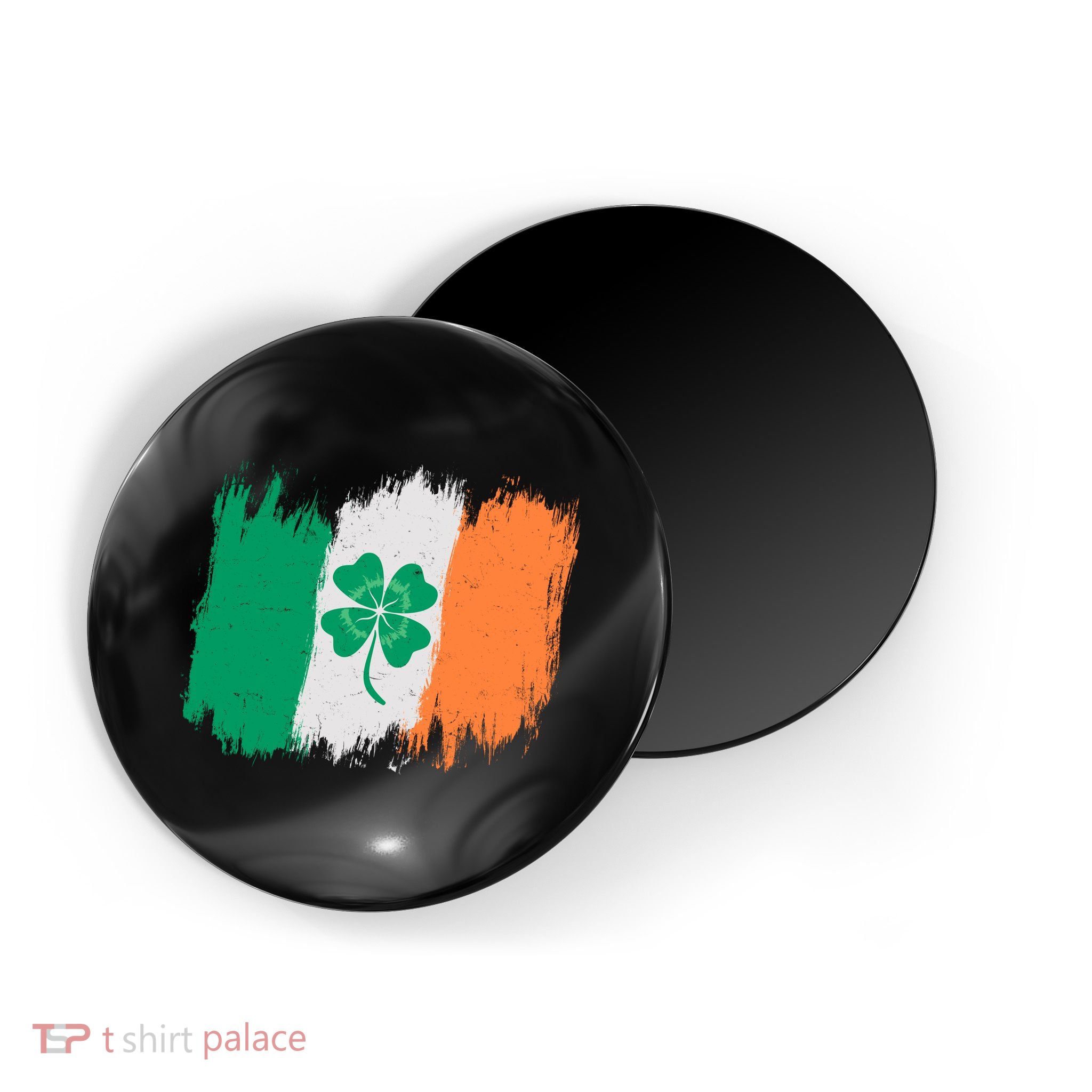 Cool St Patrick's Day Painted Distressed Irish Shamrock Flag Magnet