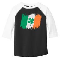 Cool St Patrick's Day Painted Distressed Irish Shamrock Flag Toddler Fine Jersey T-Shirt