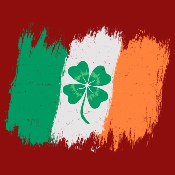Cool St Patrick's Day Painted Distressed Irish Shamrock Flag Performance Shirt