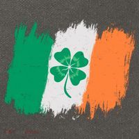 Cool St Patrick's Day Painted Distressed Irish Shamrock Flag Cotton Canvas Backpack