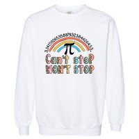 Can't Stop Pi Won't Stop Leopard Pi Day Math Lover Garment-Dyed Sweatshirt