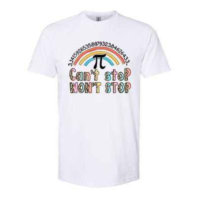 Can't Stop Pi Won't Stop Leopard Pi Day Math Lover Softstyle CVC T-Shirt