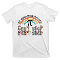 Can't Stop Pi Won't Stop Leopard Pi Day Math Lover T-Shirt