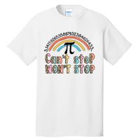 Can't Stop Pi Won't Stop Leopard Pi Day Math Lover Tall T-Shirt