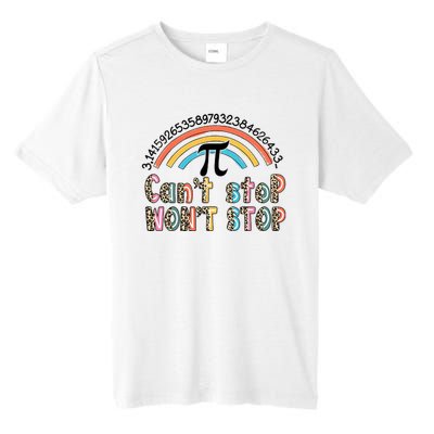 Can't Stop Pi Won't Stop Leopard Pi Day Math Lover Tall Fusion ChromaSoft Performance T-Shirt