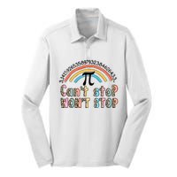 Can't Stop Pi Won't Stop Leopard Pi Day Math Lover Silk Touch Performance Long Sleeve Polo