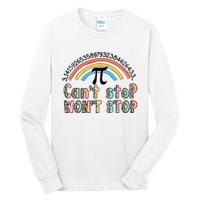 Can't Stop Pi Won't Stop Leopard Pi Day Math Lover Tall Long Sleeve T-Shirt