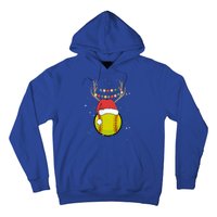 Christmas Softball Player Santa Claus Xmas Day Sport Gift Hoodie