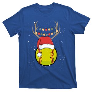 Christmas Softball Player Santa Claus Xmas Day Sport Gift T-Shirt