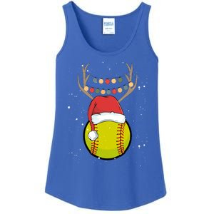 Christmas Softball Player Santa Claus Xmas Day Sport Gift Ladies Essential Tank