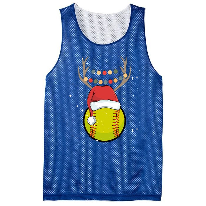 Christmas Softball Player Santa Claus Xmas Day Sport Gift Mesh Reversible Basketball Jersey Tank