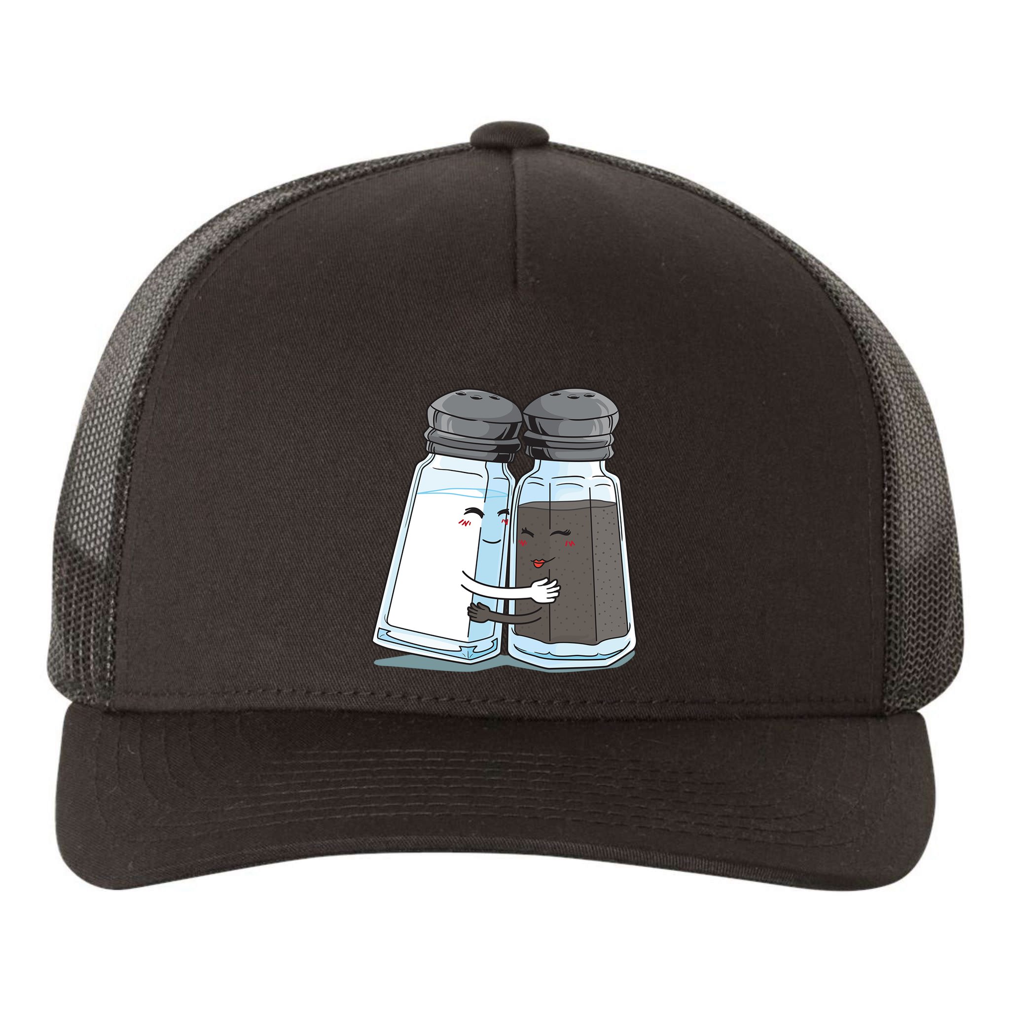 Cute Salt Pepper Shaker Hugs Funny Gift Yupoong Adult 5-Panel Trucker Hat