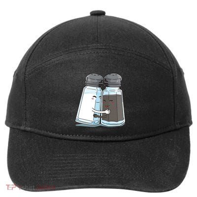 Cute Salt Pepper Shaker Hugs Funny Gift 7-Panel Snapback Hat