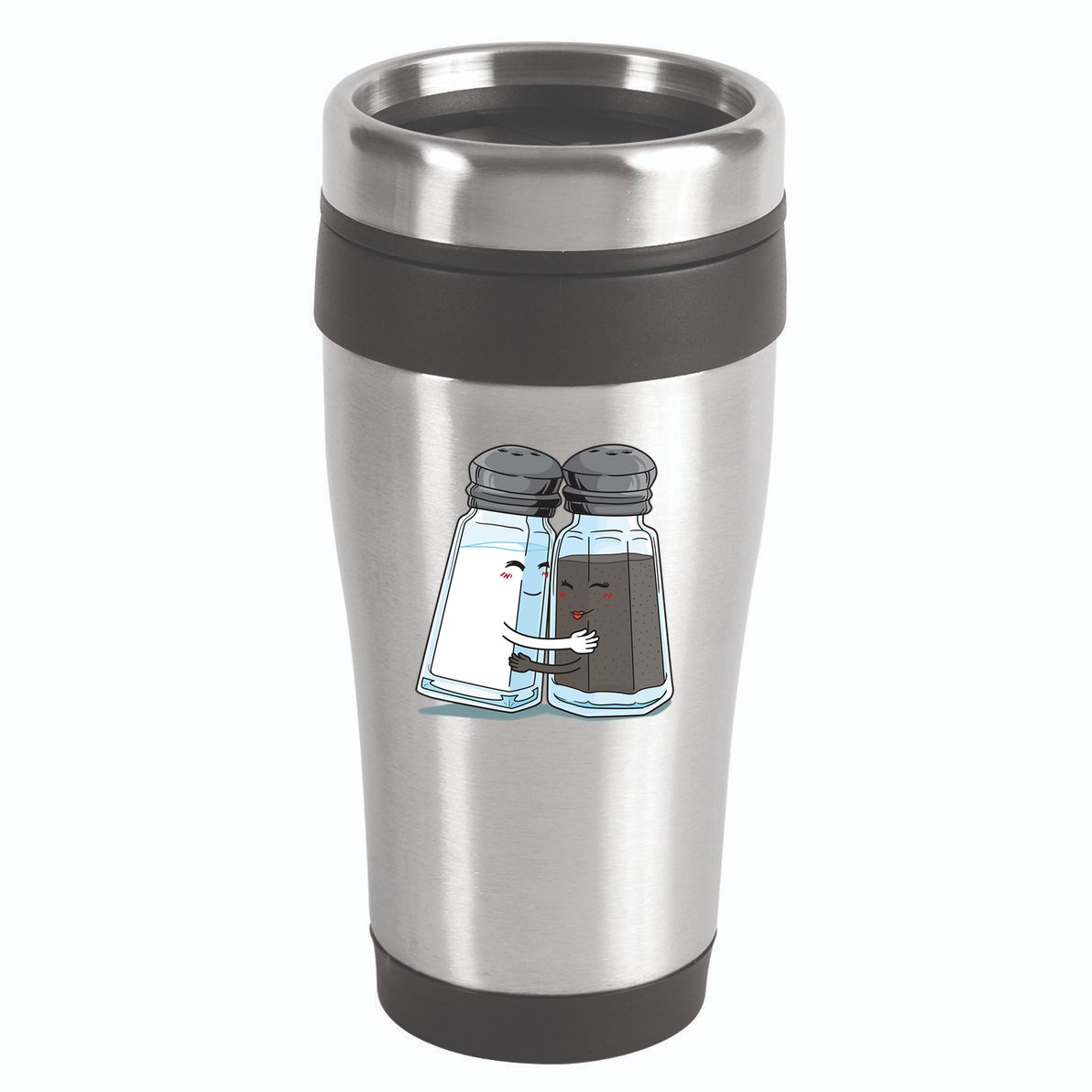 Cute Salt Pepper Shaker Hugs Funny Gift 16oz Travel Tumbler