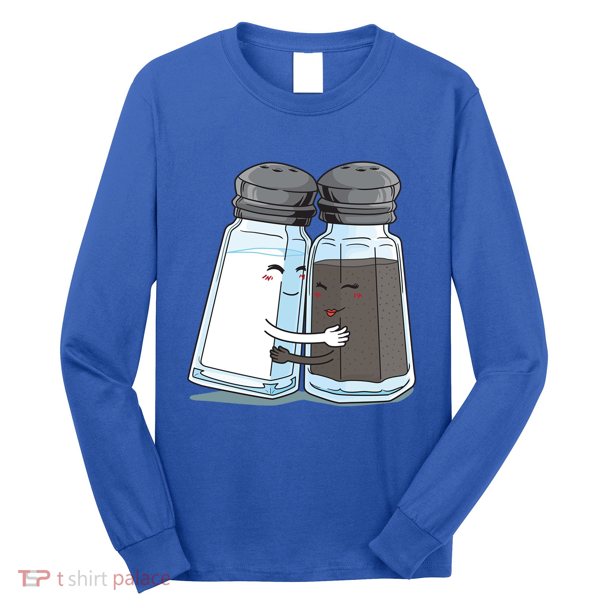Cute Salt Pepper Shaker Hugs Funny Gift Long Sleeve Shirt