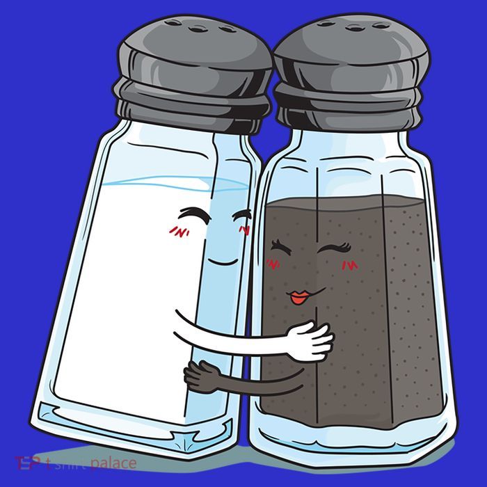 Cute Salt Pepper Shaker Hugs Funny Gift T-Shirt