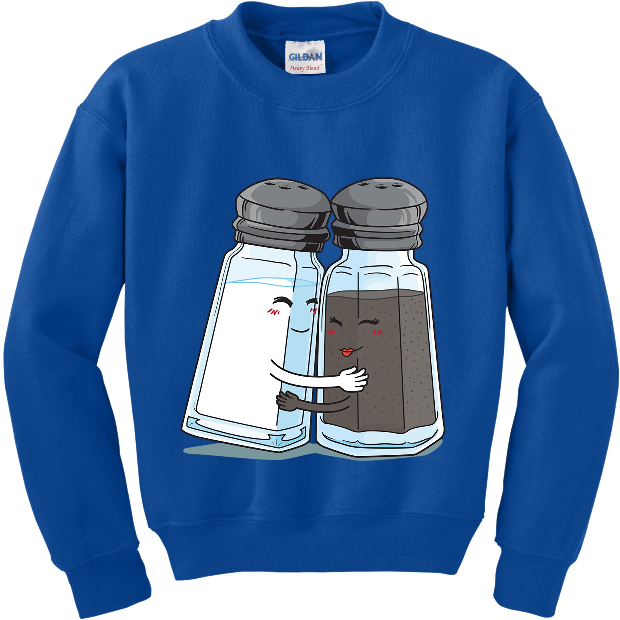 Cute Salt Pepper Shaker Hugs Funny Gift Kids Sweatshirt