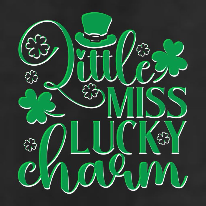 Cute St Patricks Day Little Miss Lucky Charm 7 Panel Mesh Trucker Snapback Hat