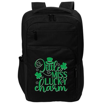 Cute St Patricks Day Little Miss Lucky Charm Impact Tech Backpack